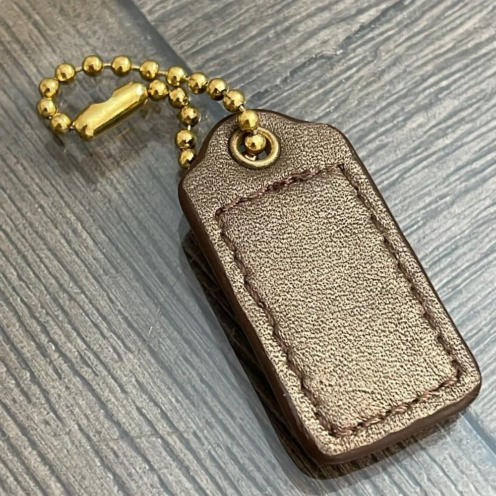 Coach Replacement Hangtag Metallic Bronze Mini Hangtag Keychain Key Fob BagCharm